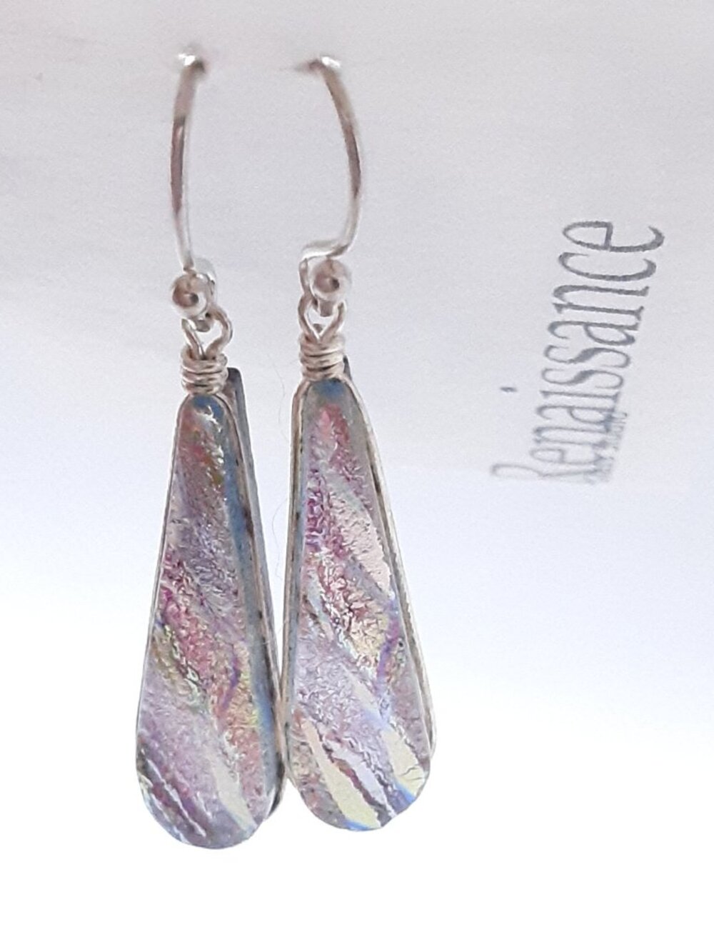 NEW Summer Fun Pink Glass Tear-drop Earrings - Picture 7 of 12